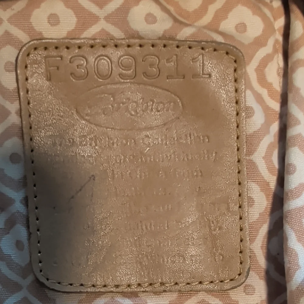 Brighton Tan Shoulder Bag with Black Floral Design - Picture 13 of 14